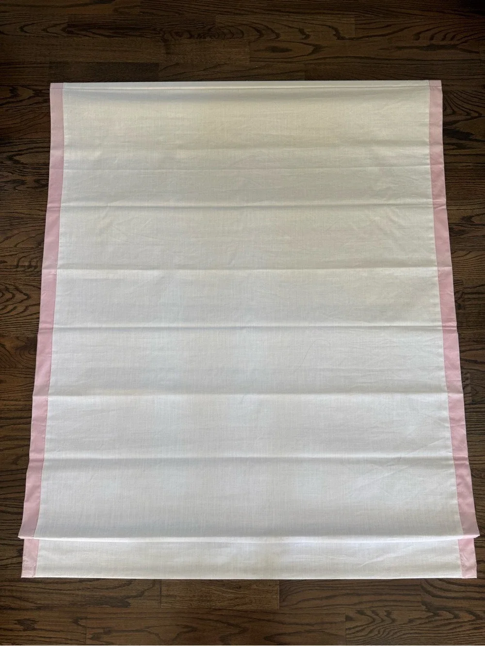 Pottery Barn Kids Linen Blackout Roman Shade White Pink
